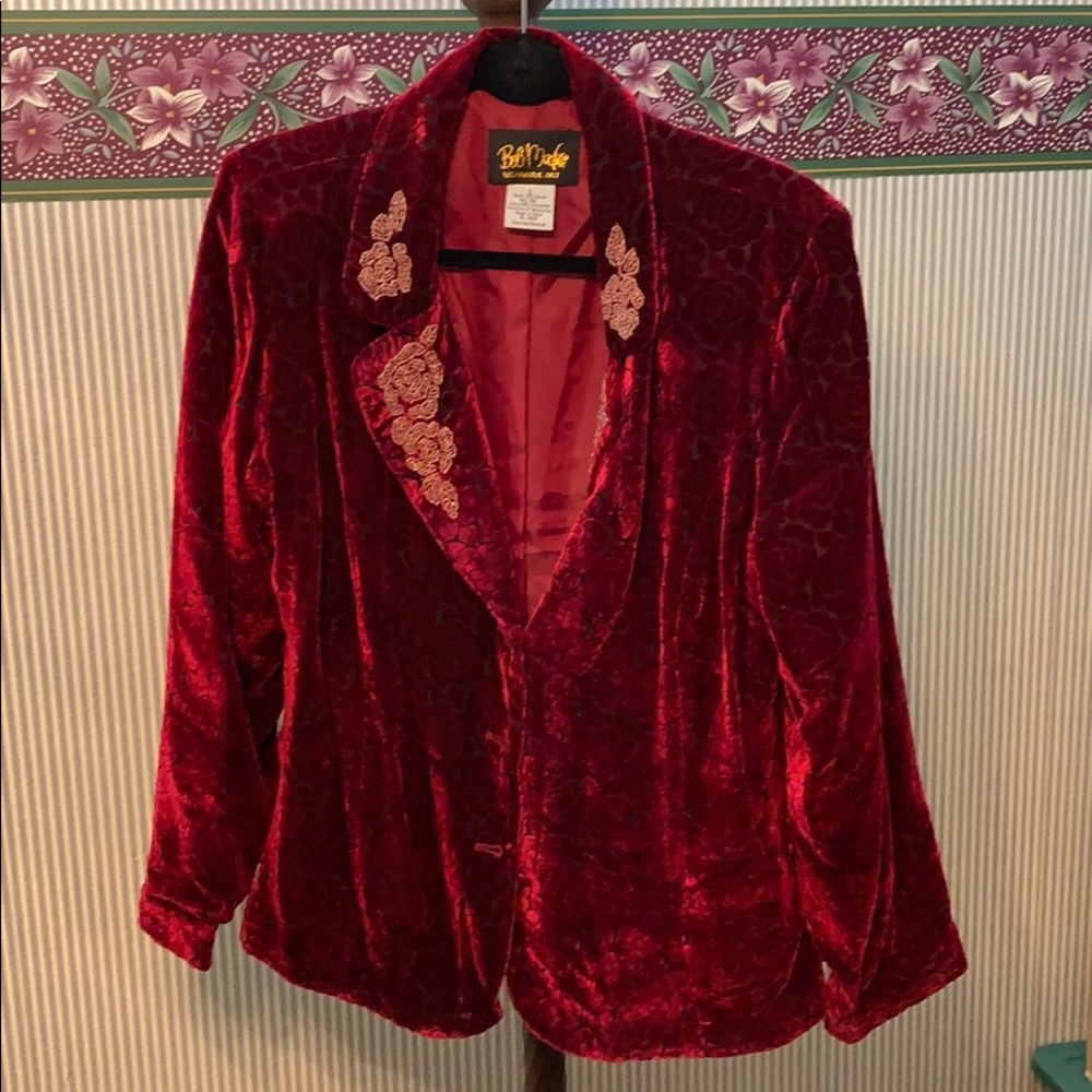 Bob Mackie- jacket size L , 70% Rayon, 30% Silk